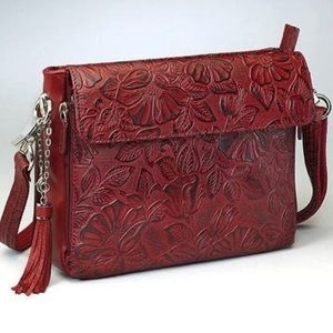 GTM-22 Tooled Leather Black Cherry Concealed Carry